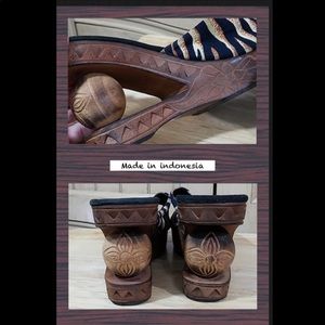 Indonesian made cute slip on sandals Sz 5